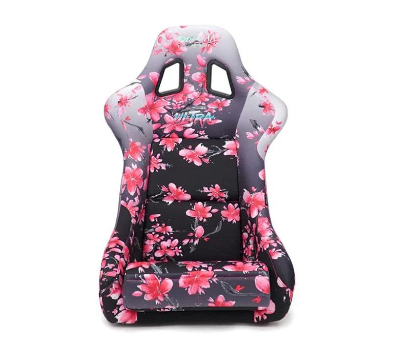 NRG FRP Bucket Seat PRISMA Japanese Cherry Blossom Edition W/ Pink Pearlized Back - Medium - Image 4