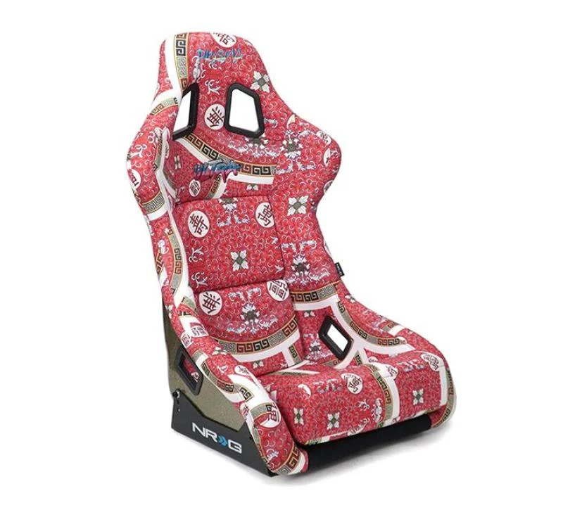 NRG FRP Bucket Seat PRISMA Oriental Longivity Plate Edition W/ Gold Pearlized Back - Large - Image 2
