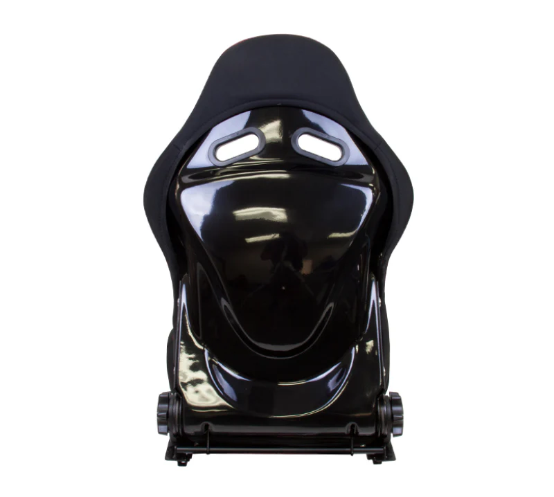 NRG FRP Bucket Seat - Reclinable (Black Cloth w/Red Stiting) - Image 3