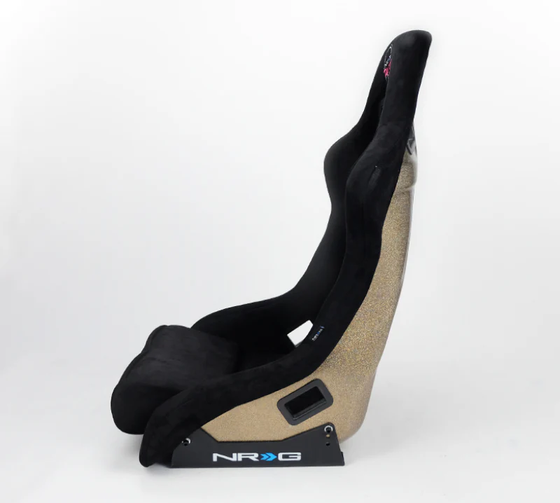 NRG FRP Bucket Seat ULTRA Edition - Large (Black Alcantara/Gold Glitter Back) - Image 3