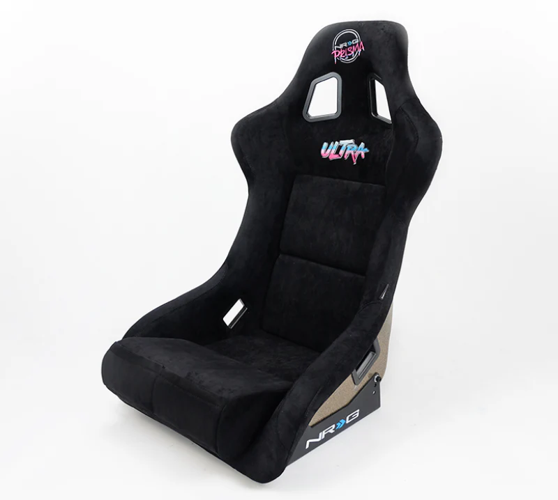 NRG FRP Bucket Seat ULTRA Edition - Large (Black Alcantara/Gold Glitter Back) - Image 8