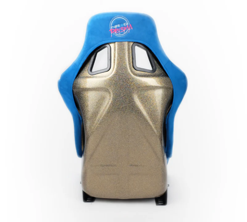 NRG FRP Bucket Seat ULTRA Edition - Large (Blue Alcantara/Gold Glitter Back) - Image 2