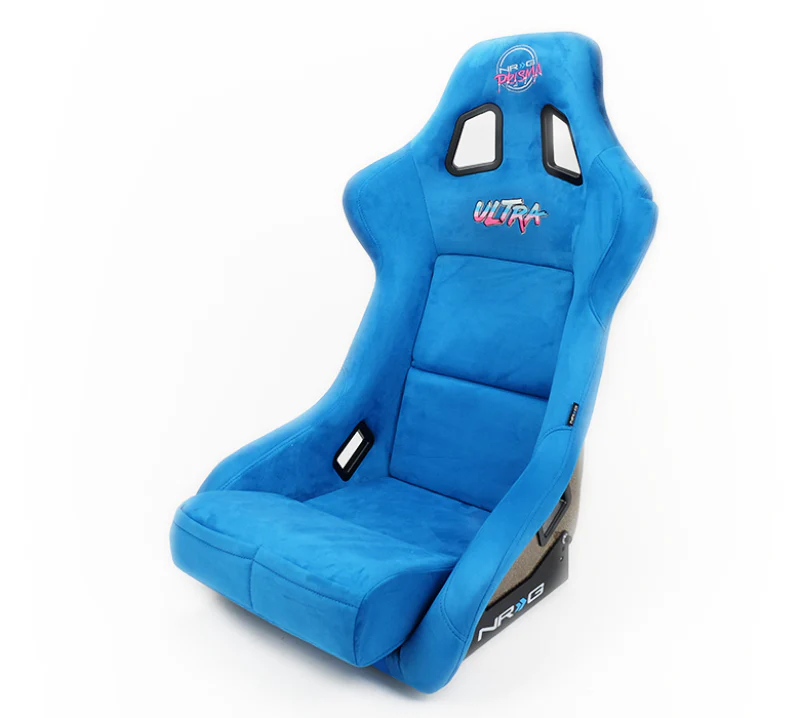 NRG FRP Bucket Seat ULTRA Edition - Large (Blue Alcantara/Gold Glitter Back) - Image 9