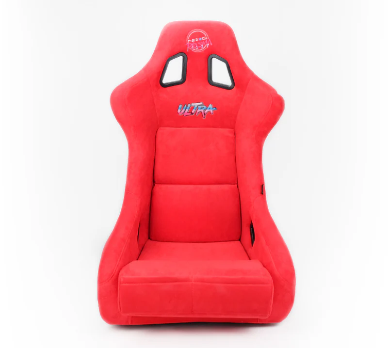 NRG FRP Bucket Seat ULTRA Edition - Large (Red Alcantara/Gold Glitter Back) - Image 7