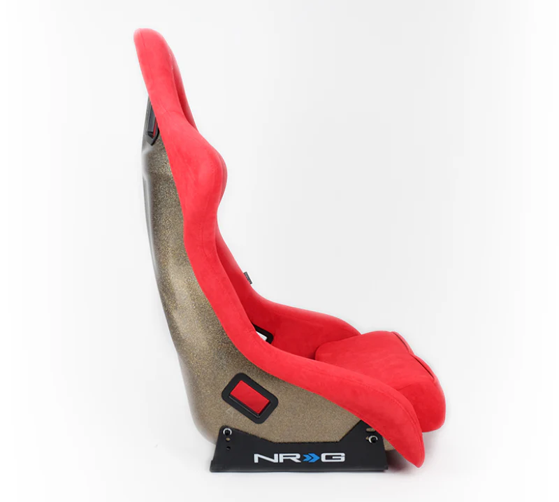 NRG FRP Bucket Seat ULTRA Edition - Large (Red Alcantara/Gold Glitter Back) - Image 8