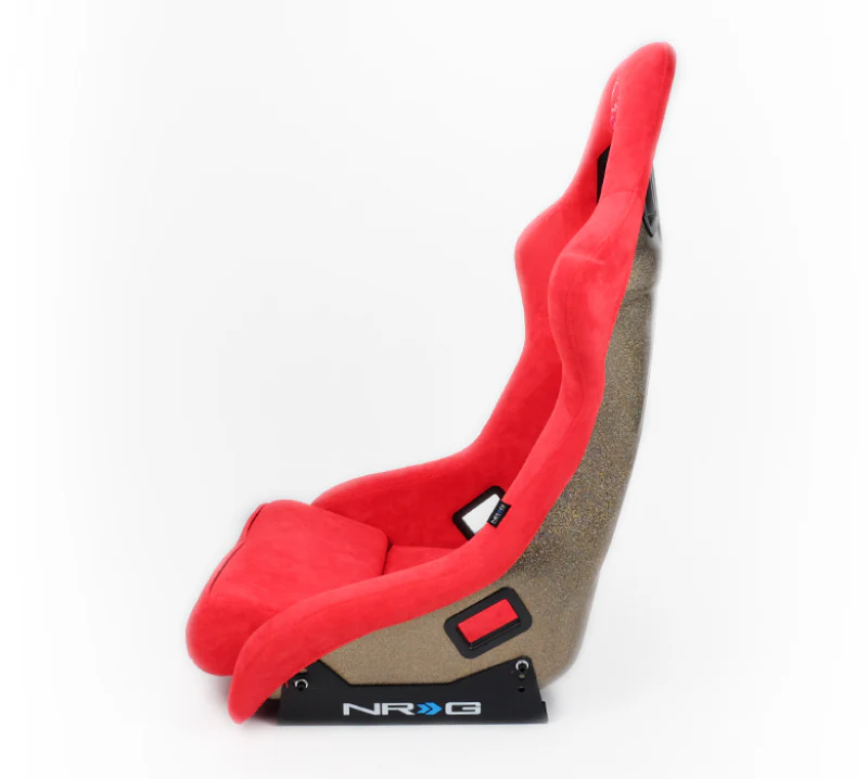 NRG FRP Bucket Seat ULTRA Edition - Large (Red Alcantara/Gold Glitter Back) - Image 9
