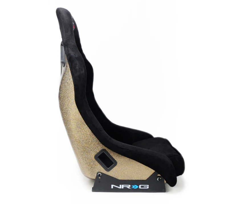 NRG FRP Bucket Seat ULTRA Edition - Medium (Black Alcantara/Gold Glitter Back) - Image 3