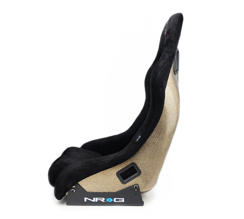 NRG FRP Bucket Seat ULTRA Edition - Medium (Black Alcantara/Gold Glitter Back) - Image 8