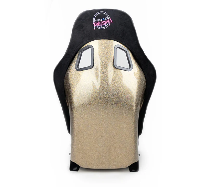 NRG FRP Bucket Seat ULTRA Edition - Medium (Black Alcantara/Gold Glitter Back) - Image 9