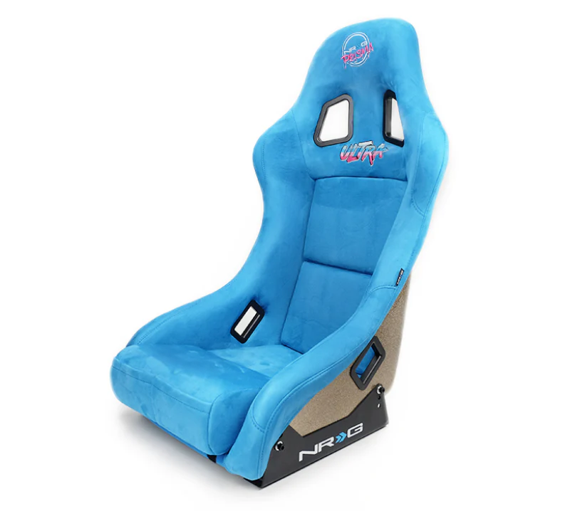 NRG FRP Bucket Seat ULTRA Edition - Medium (Blue Alcantara/Pearlized Back) - Image 10