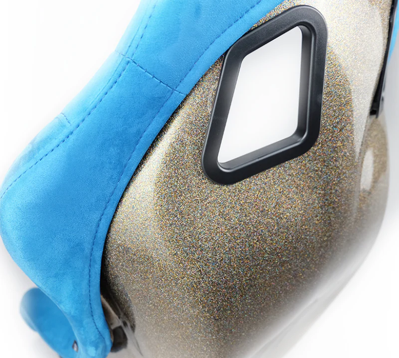 NRG FRP Bucket Seat ULTRA Edition - Medium (Blue Alcantara/Pearlized Back) - Image 3