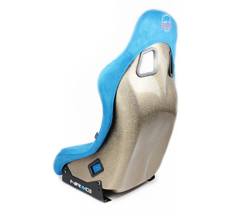 NRG FRP Bucket Seat ULTRA Edition - Medium (Blue Alcantara/Pearlized Back) - Image 5
