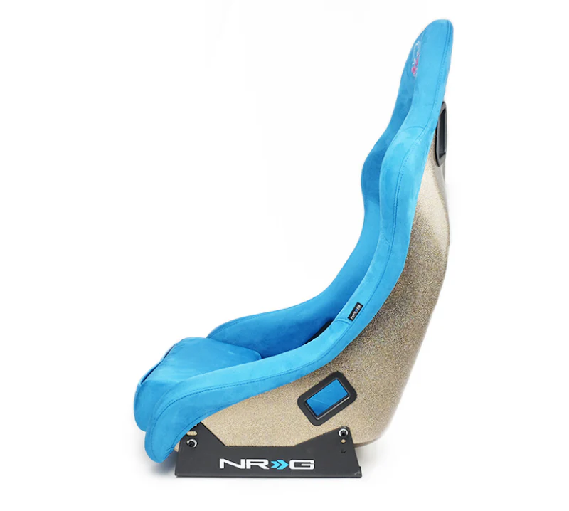NRG FRP Bucket Seat ULTRA Edition - Medium (Blue Alcantara/Pearlized Back) - Image 8
