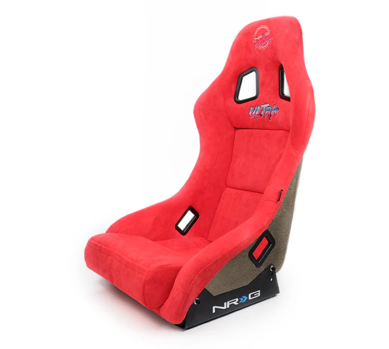 NRG FRP Bucket Seat ULTRA Edition - Medium (Red Alcantara/Pearlized Back) - Image 7