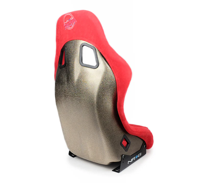 NRG FRP Bucket Seat ULTRA Edition - Medium (Red Alcantara/Pearlized Back) - Image 8