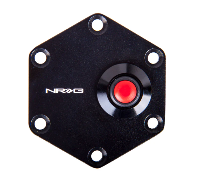 NRG Hexagnal Steering Wheel Ring w/Horn Button - Black - Image 2