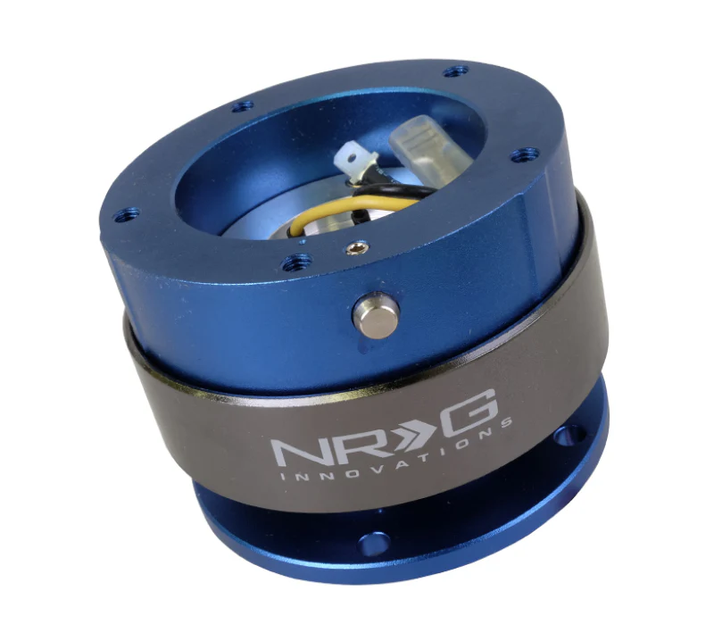 NRG Quick Release Gen 2.0 - Blue Body / Titanium Chrome Ring (5 Hole Base 5 Hole Top) - Image 2