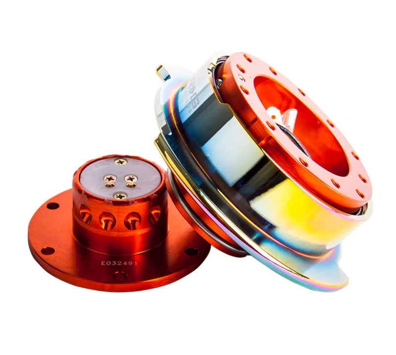 NRG Quick Release Gen 2.5 - Orange Body / Neochrome Ring - Image 2