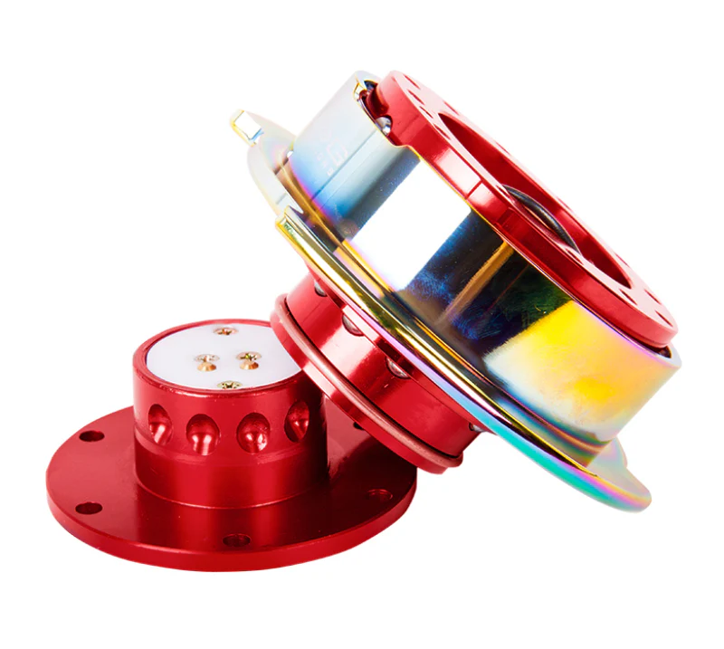 NRG Quick Release Gen 2.5 - Red Body / Neochrome Ring - Image 3