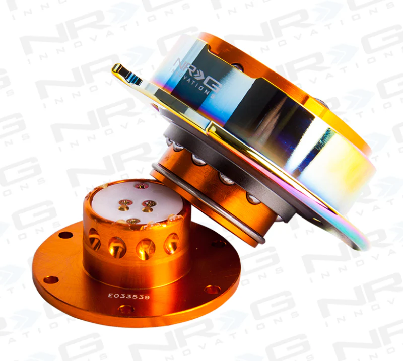 NRG Quick Release Gen 2.5 - Rose Gold Body / Neochrome Ring - Image 3