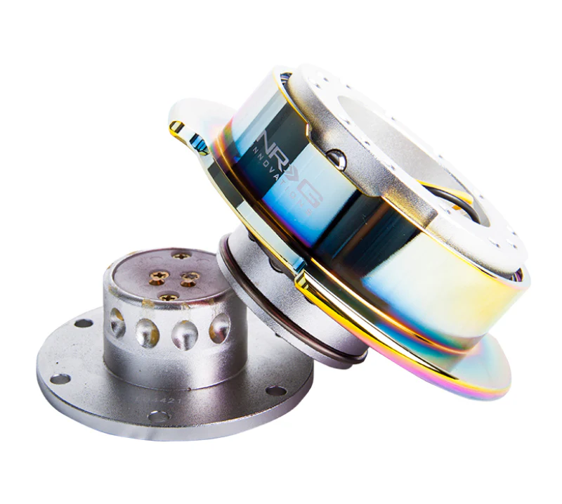 NRG Quick Release Gen 2.5 - Silver Body / Neochrome Ring - Image 3