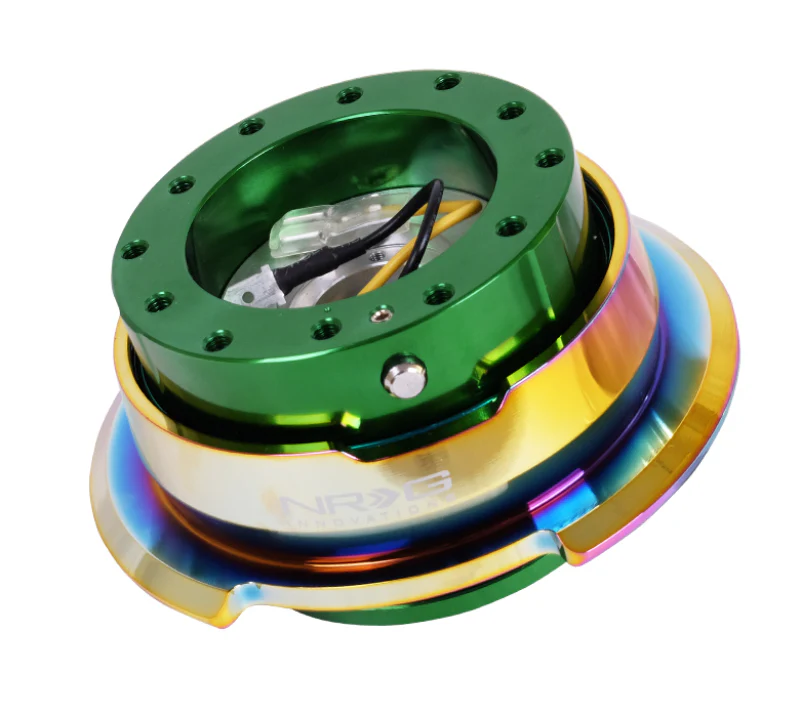 NRG Quick Release Gen 2.8 - Green Body / Neochrome Ring - Image 2
