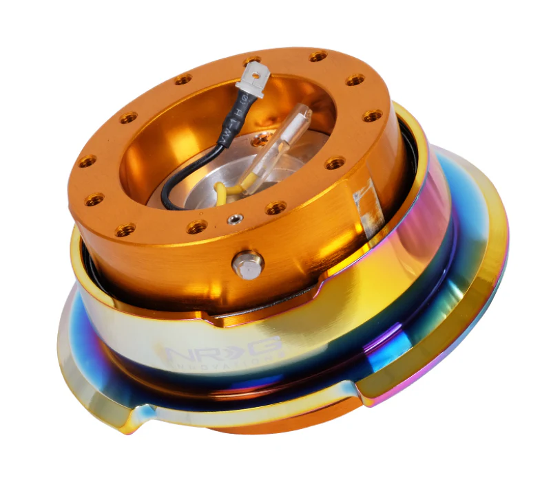 NRG Quick Release Gen 2.8 - Rose Gold Body / Neochrome Ring - Image 2