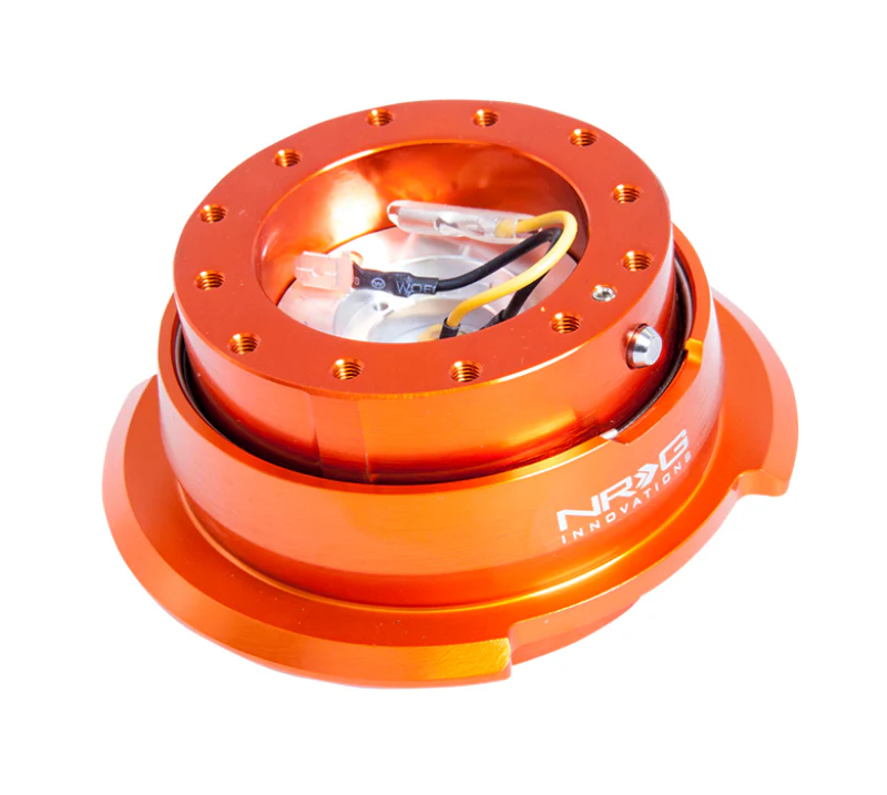 NRG Quick Release Kit Gen 2.8 - Orange Body / Titanium Chrome Ring - Image 2