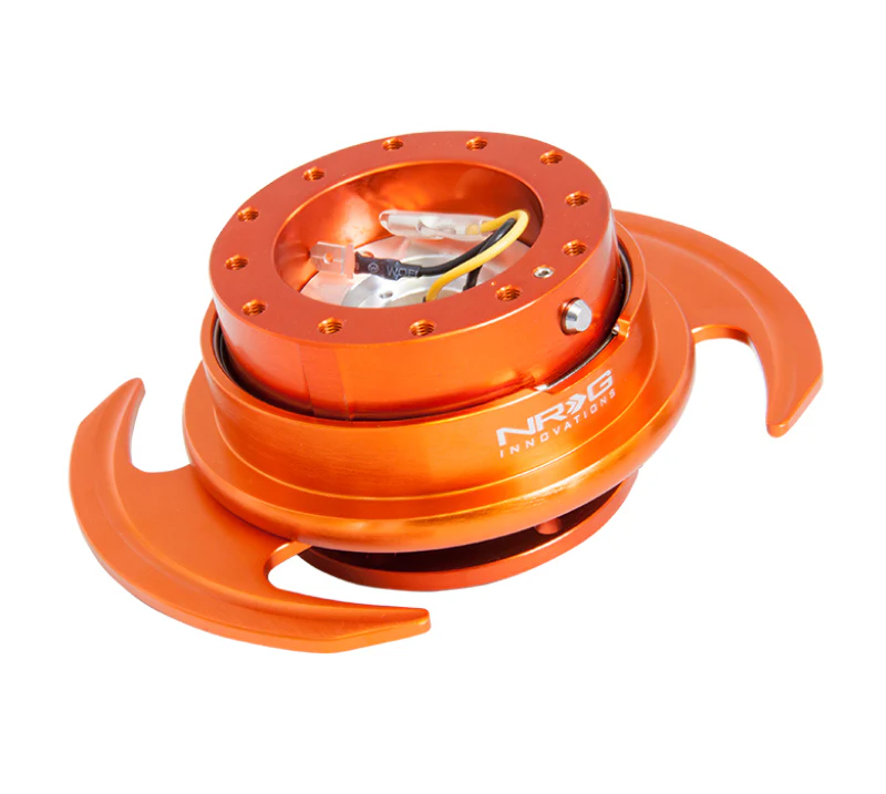NRG Quick Release Kit Gen 3.0 - Orange Body / Orange Ring w/Handles - Image 2