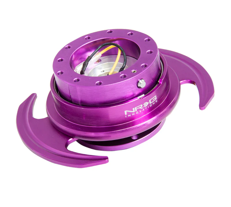 NRG Quick Release Kit Gen 3.0 - Purple Body / Purple Ring w/Handles - Image 2