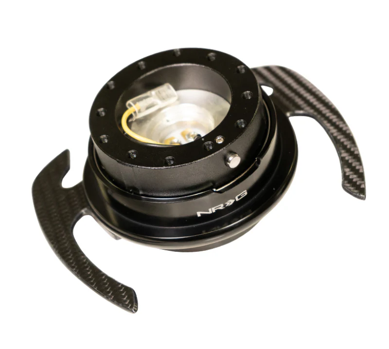 NRG Quick Release Kit Gen 4.0 - Black Body / Black Ring w/ CF Handles - Image 3