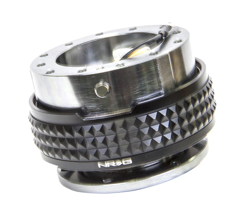 NRG Quick Release Kit - Pyramid Edition - Gunmetal Body / Black Pyramid Ring - Image 2