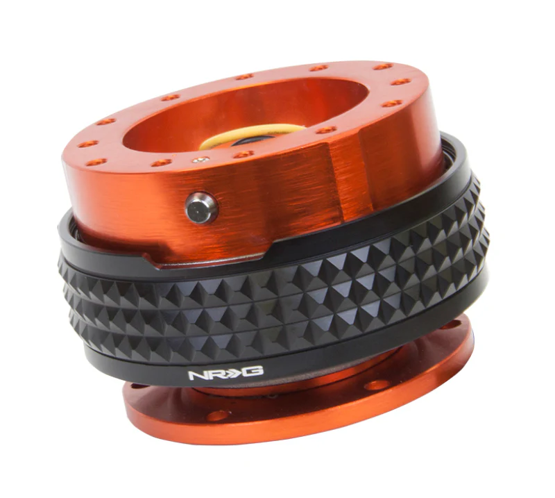 NRG Quick Release Kit - Pyramid Edition - Orange Body / Black Pyramid Ring - Image 2