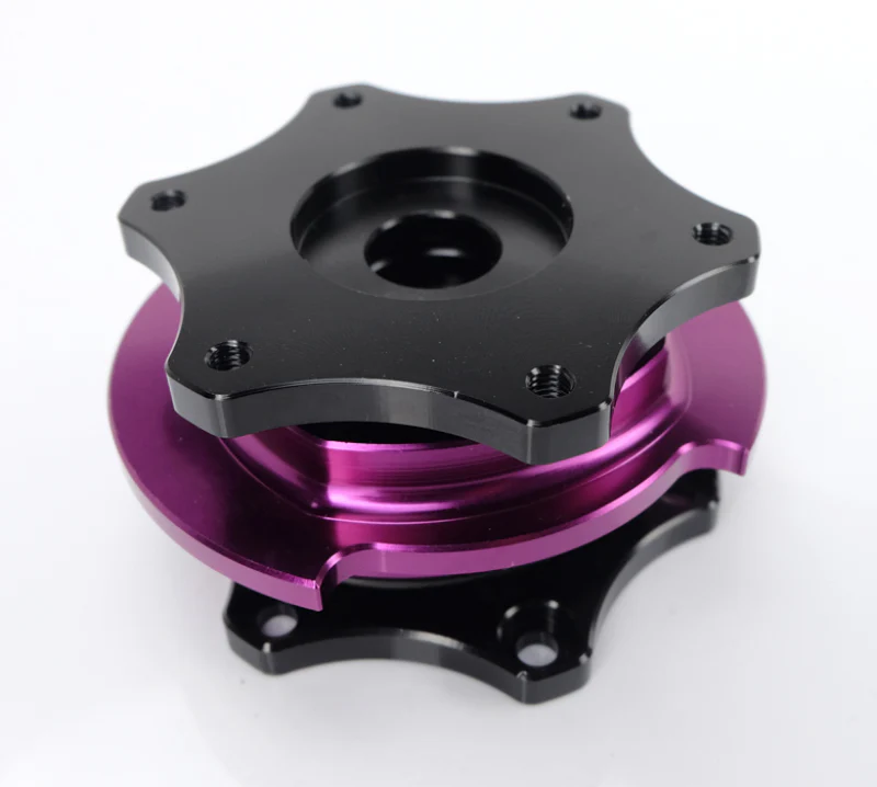 NRG Quick Release SFI SPEC 42.1 - Shiny Black Body / Shiny Purple Ring - Image 3