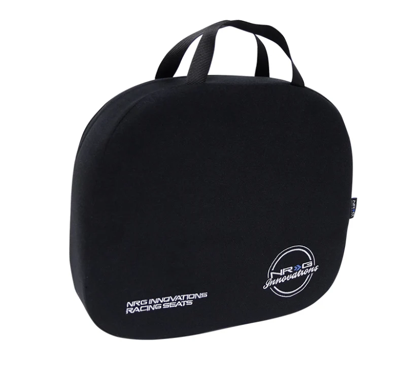 NRG Racing Seat Cushion - One Piece Memory Foam Nylon Black w/ White Stitching - Image 3