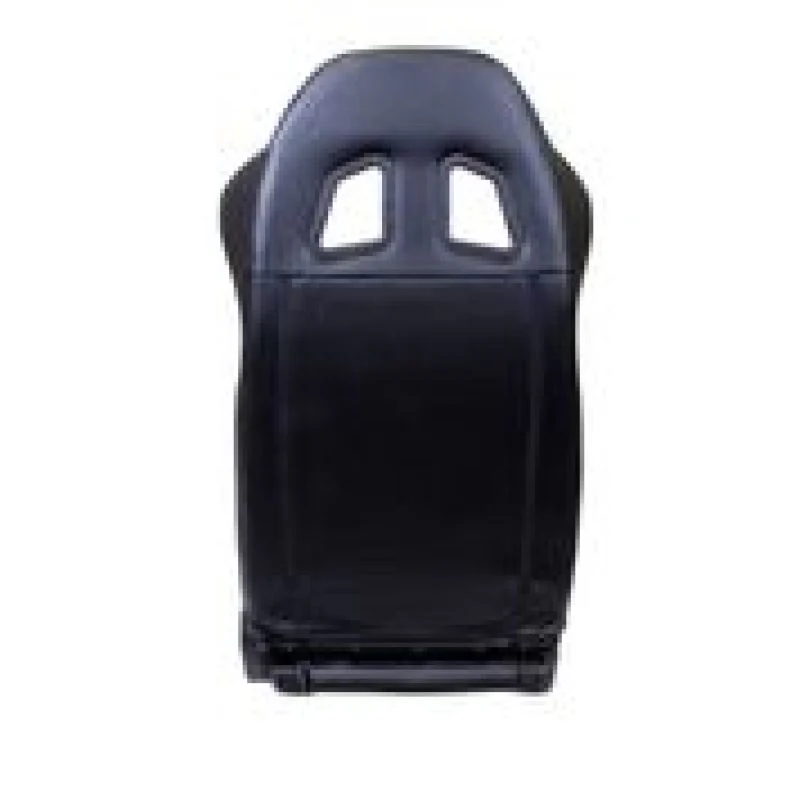 NRG Reclinable Sport Seats (Pair) PVC Leather w/NRG Logo - Black w/White Stitching - Image 3