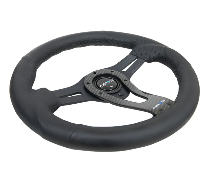 NRG Reinforced Steering Wheel (320mm) w/Carbon Center Spoke - Image 3