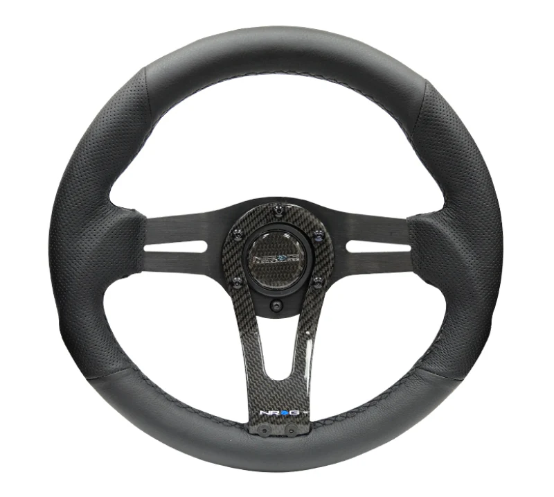 NRG Reinforced Steering Wheel (320mm) w/Carbon Center Spoke - Image 4