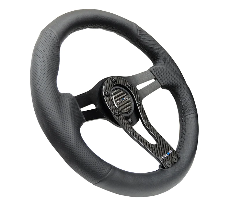 NRG Reinforced Steering Wheel (320mm) w/Carbon Center Spoke - Image 5