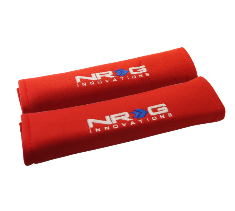 NRG Seat Belt Pads 2.7in. W x 11in. L (Red) Short - 2pc - Image 2