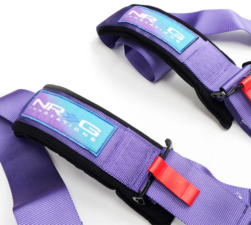 NRG SFI 16.1 5Pt 3 Inch Seat Belt Harness with Pads / Cam Lock - Purple - Image 2