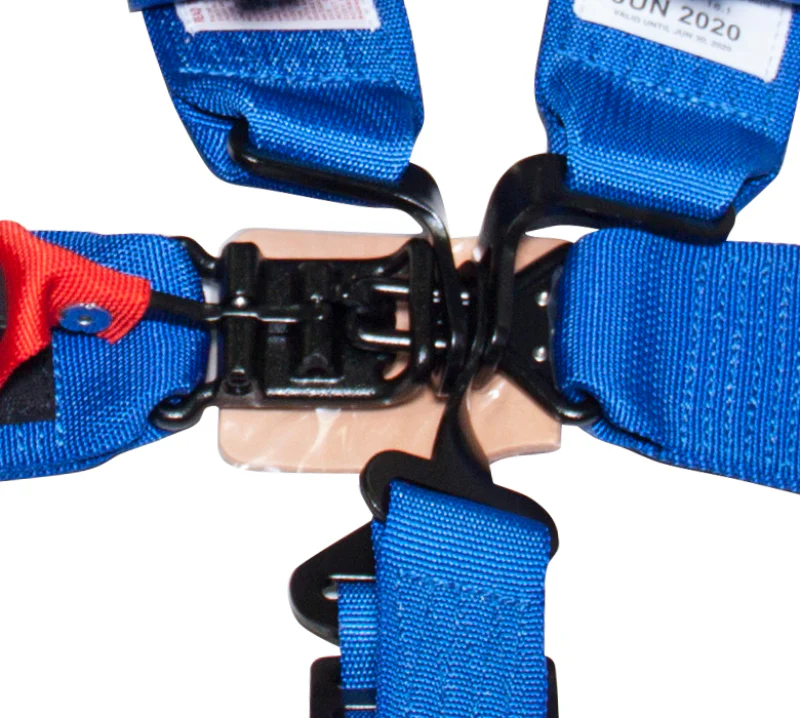 NRG SFI 16.1 5PT 3in. Padded Seat Belt Harness / Latch Link - Blue - Image 4