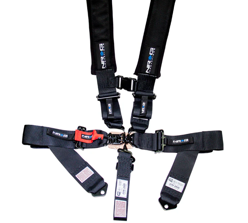 NRG SFI 16.1 5PT 3in Seat Belt Harness / Latch Link - Black - Image 2