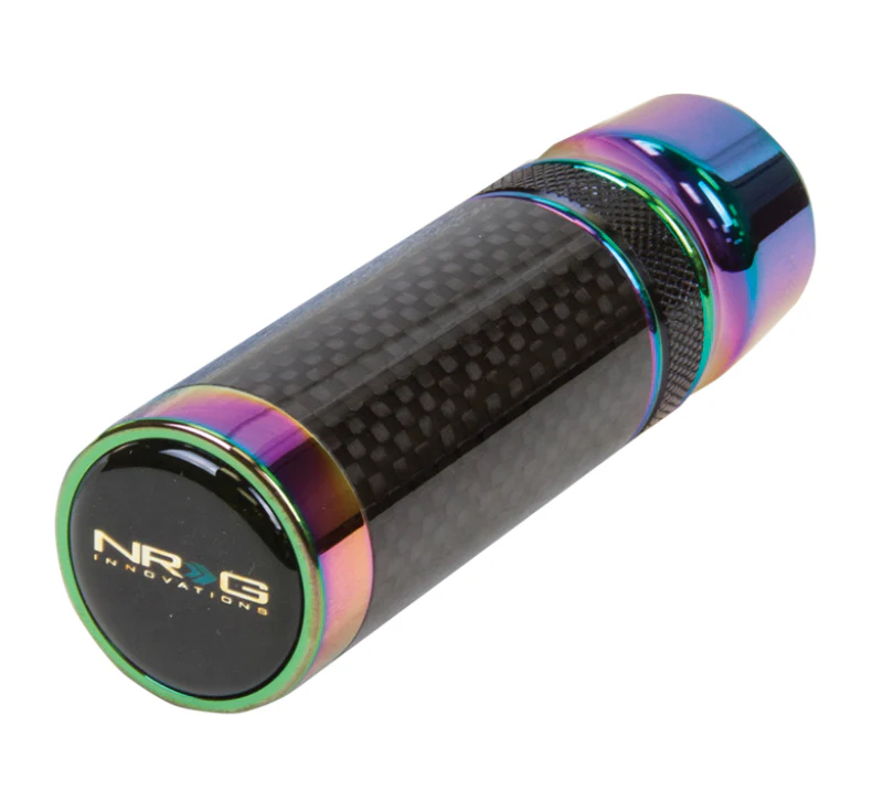NRG Slimboy Adjustable Shift Knob (M10X1.50) Honda / Acura / Lotus - Carbon Fiber / Neochrome - Image 2