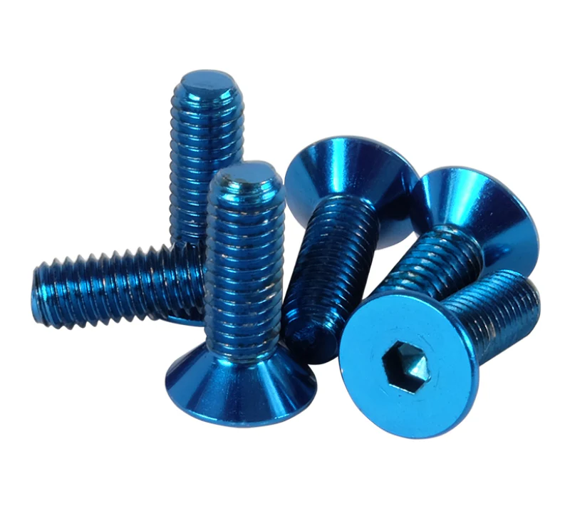 NRG Steering Wheel Screw Upgrade Kit (Conical) - Blue - Image 2