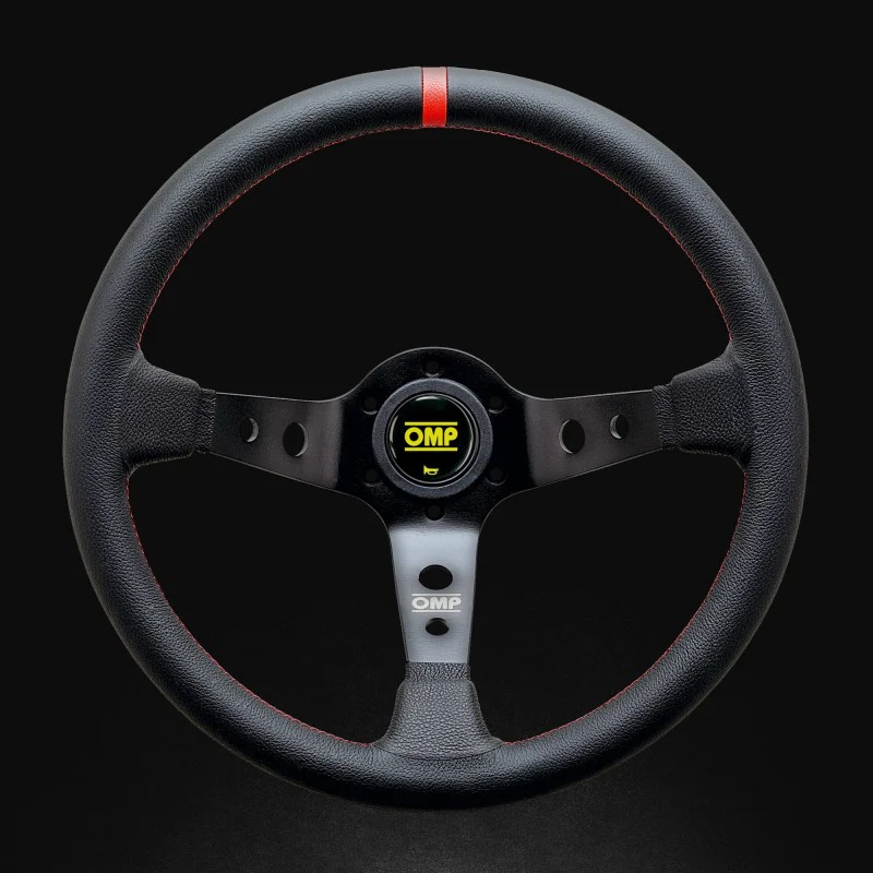 OMP Corsica Racing Steering Wheels 350mm - Black/Red