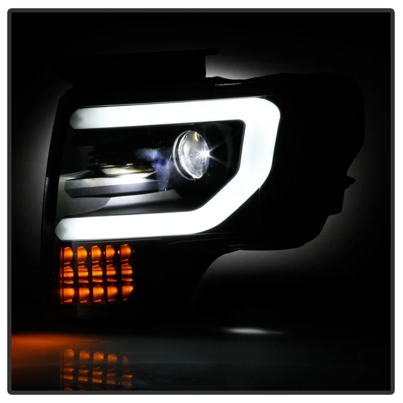 Spyder Ford F150 09-14 Halogen Light Bar Projector Headlights Black PRO-YD-FF15009PL-SEQ-BK - Image 15