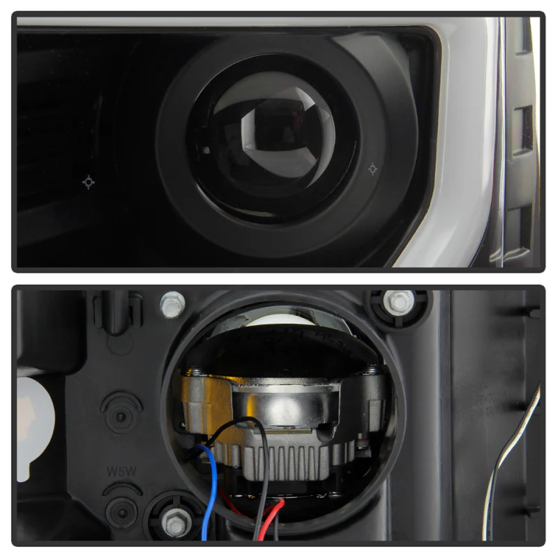 Spyder Ford F150 09-14 Halogen Light Bar Projector Headlights Black PRO-YD-FF15009PL-SEQ-BK - Image 7