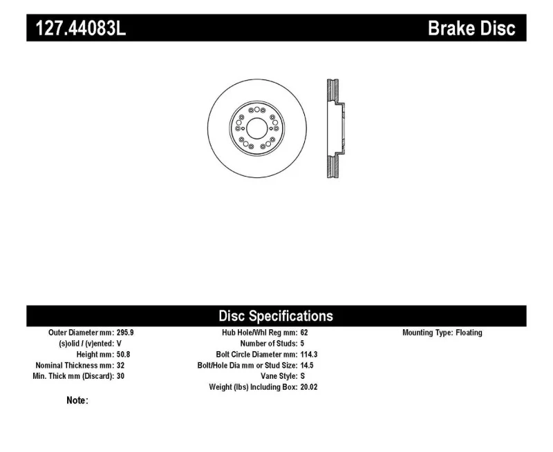 StopTech 93-05 Lexus GS300/GS350/GS400/GS430/GS450H / 00-05 Lexus IS300 / 93-94 Lexus LS400/LS430/L - Image 4
