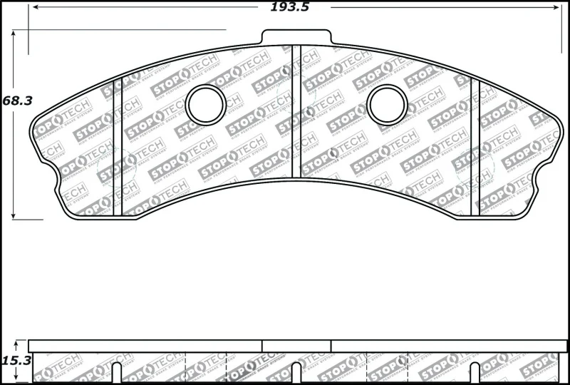 StopTech Performance 06-09 Chevrolet Corvette Z06 Front Brake Pads - Image 2